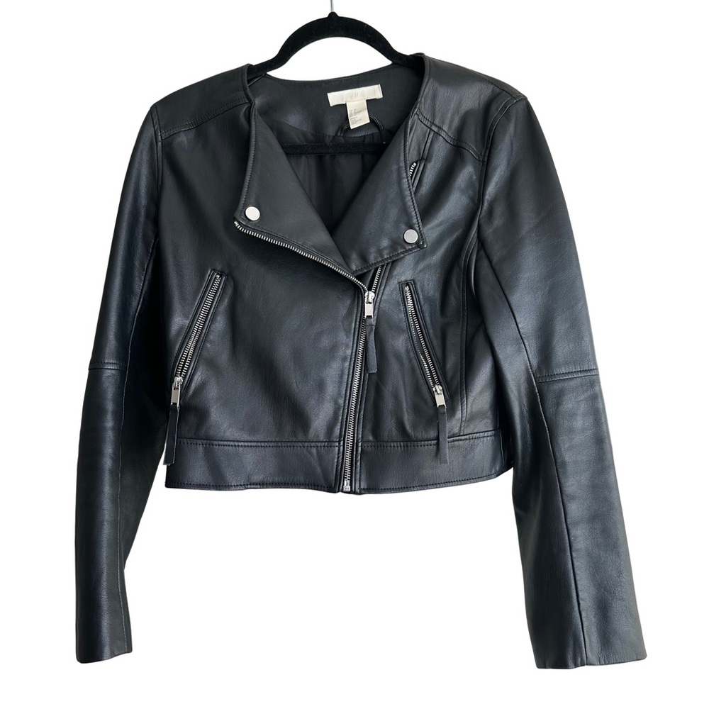 H&M Black Leather Biker Jacket